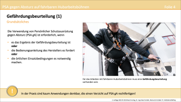 PSA gegen Absturz- Gefährdungsbeurteilung